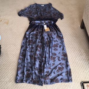 Silk Blue Paisley Pajama Set